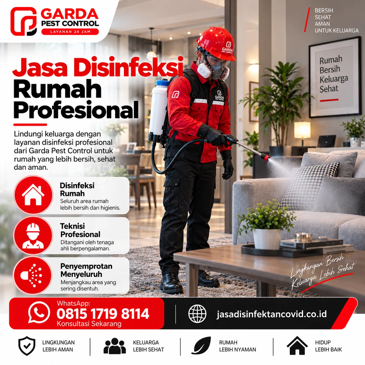 seberapa sering idealnya rumah disemprot disinfektan profesional? Ini Jadwal Tepatnya