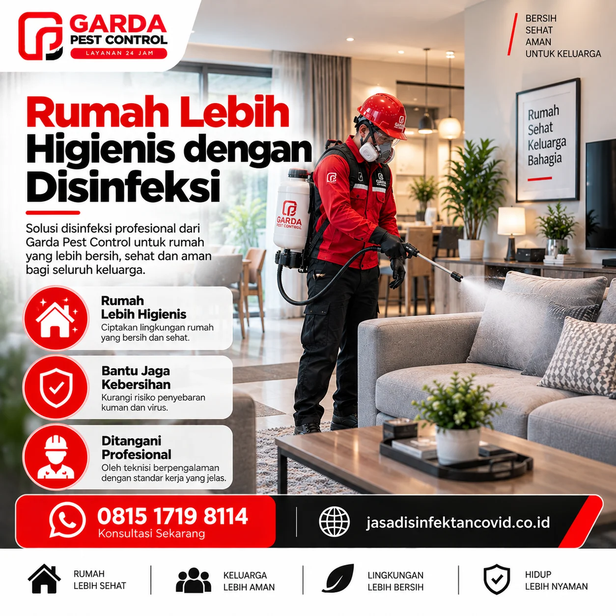 seberapa sering idealnya rumah disemprot disinfektan profesional? Ini Jadwal Tepatnya